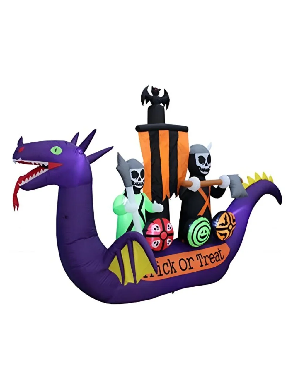 11 FT Long Halloween Inflatable Dragon Pirate Ship
